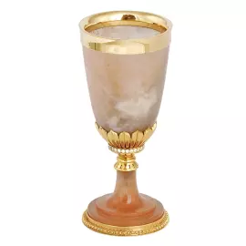 Украшение интерьера из халцедона и латуни