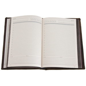 Leather-bound diary "Rus" personalized