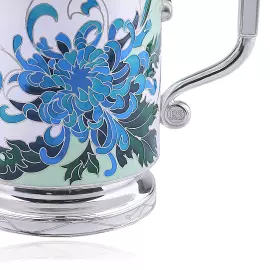 Серебряная сахарница "Хризантемы"