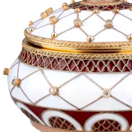 Серебряная сахарница "Шедевры перегородчатой эмали" с бриллиантами и кварцем