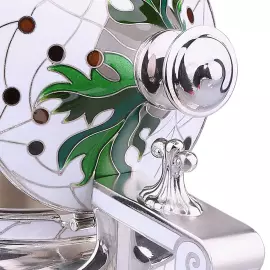 Серебряный сливочник "Маки" с эмалью