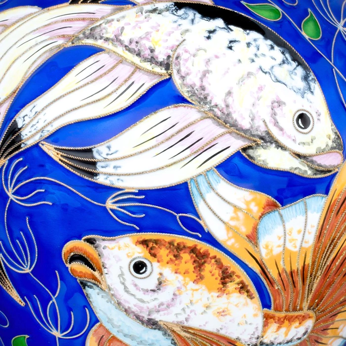 Silver teapot "Masterpieces of cloisonne enamel"