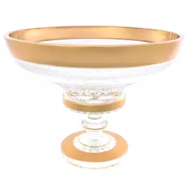 Хрустальная фуктовница Crystal Heart с позолотой