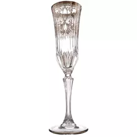 A set of champagne glasses for Timon "Lady.D" for 6 persons, with platinum
