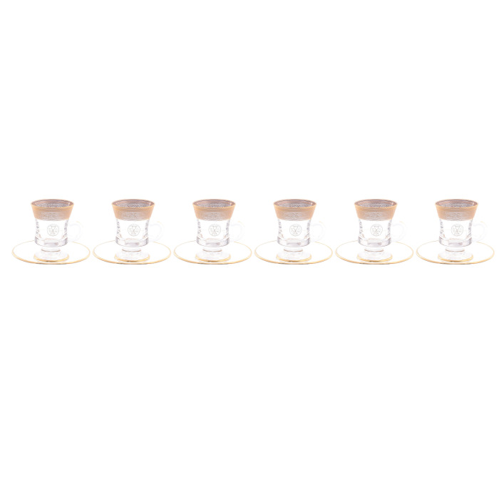 A set of tea pairs made of Timon crystal for 6 people