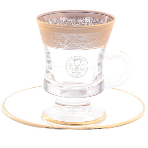 A set of tea pairs made of Timon crystal for 6 people