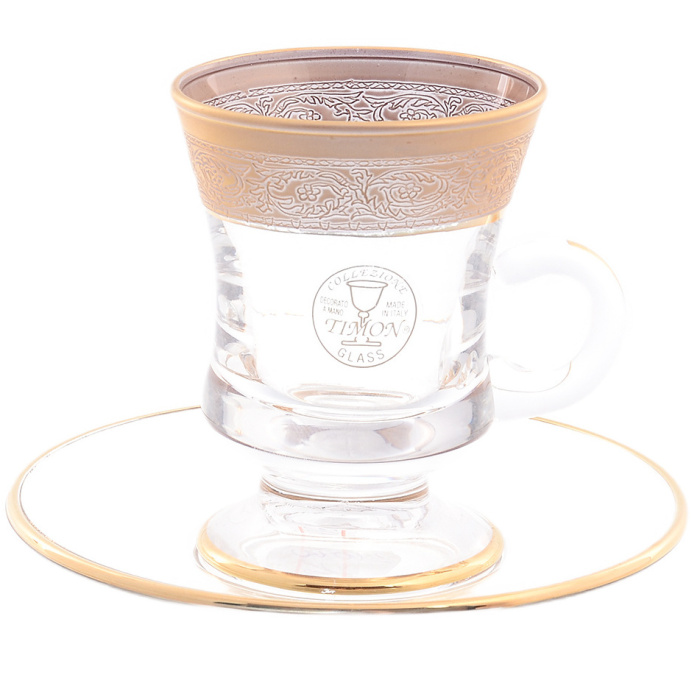 A set of tea pairs made of Timon crystal for 6 people