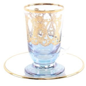 A set of tea pairs made of Timon crystal for 6 people