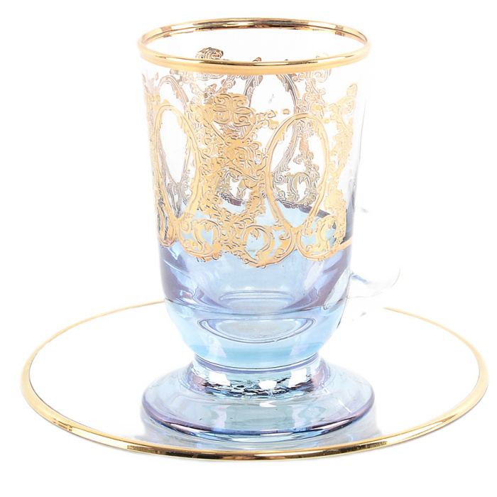 A set of tea pairs made of Timon crystal for 6 people