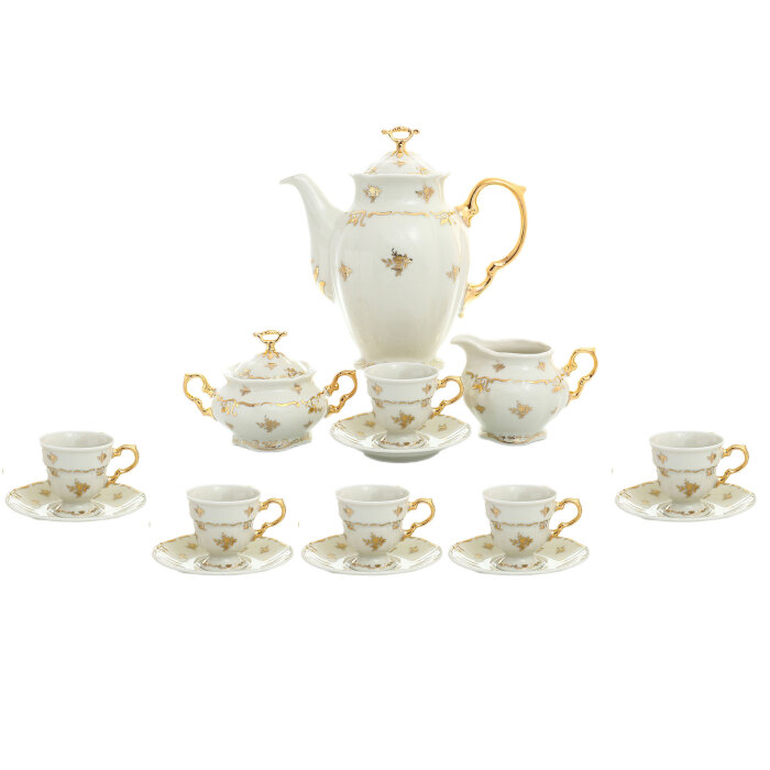 Thun coffee set "Maria Louise Ivory" for 6 persons, 17 items