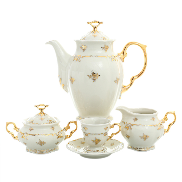 Thun coffee set "Maria Louise Ivory" for 6 persons, 17 items