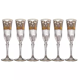 A set of Timon crystal wine glasses for 6 people