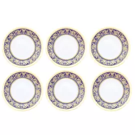 Falkenporzellan "Imperial Cobalt Gold" deep dish set for 6 persons