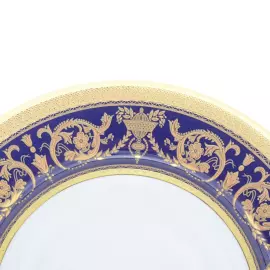 Falkenporzellan "Imperial Cobalt Gold" deep dish set for 6 persons