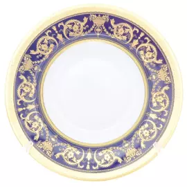 Falkenporzellan "Imperial Cobalt Gold" deep dish set for 6 persons