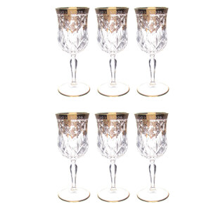 A set of Art Deco wine glasses` "Coll.Edelweiss" for 6 people