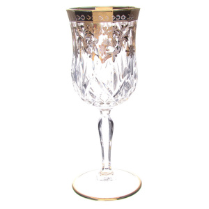 A set of Art Deco wine glasses` "Coll.Edelweiss" for 6 people