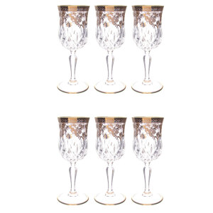 Set of wine glasses Art Deco` "Coll.Edelweiss" for 6 people