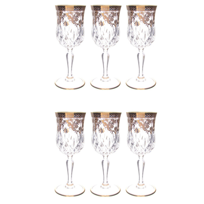 Set of wine glasses Art Deco` "Coll.Edelweiss" for 6 people