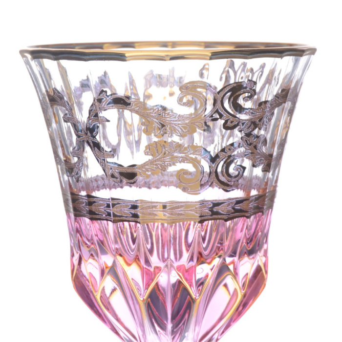 Set of wine glasses Art Deco` "Coll.Fish" for 6 persons