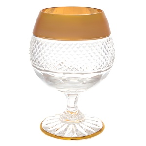 A set of Crystal Heart brandy glasses for 6 people