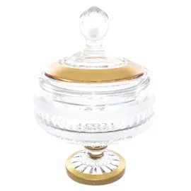 Хрустальная конфетница Crystal Heart с позолотой Хрустальная конфетница Crystal Heart с позолотой