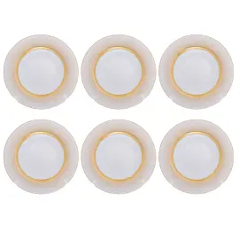 Набор глубоких тарелок Falkenporzellan "Rio white gold" на 6 персон