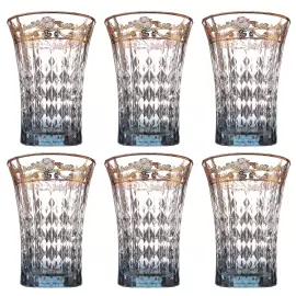 Набор стаканов для воды  Timon "Lady Diamond" на 6 персон, голубой