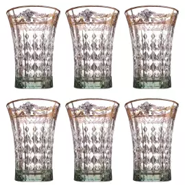 Набор стаканов для воды Timon "Lady Diamond" на 6 персон, зеленый