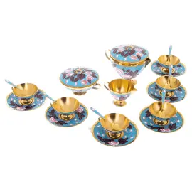 Кофейный сервиз из серебра "Роза" на 6 персон Кофейный сервиз из серебра "Роза" на 6 персон