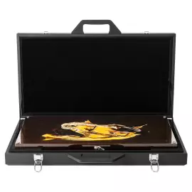 Backgammon made of stained oak and amber "Horse"