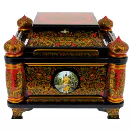 The chest "Canonization" of Khokhloma