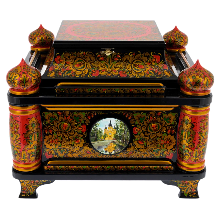 The chest "Canonization" of Khokhloma