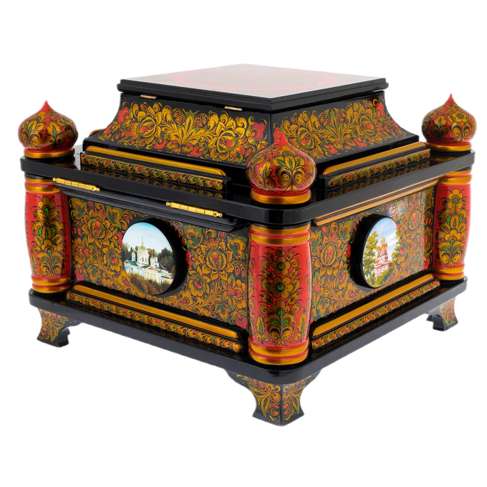 The chest "Canonization" of Khokhloma