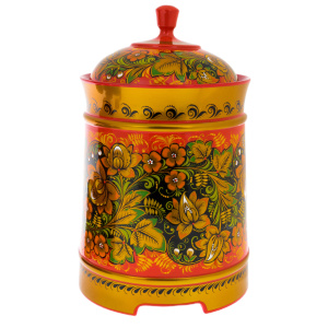 Mead drink set for 6 persons, khokhloma