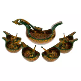 Набор "Крестьянский" 14 предметов, на 6 персон, Хохлома