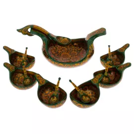 Набор "Крестьянский" 14 предметов, на 6 персон, Хохлома