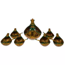 Набор "Крестьянский" 14 предметов, на 6 персон, Хохлома