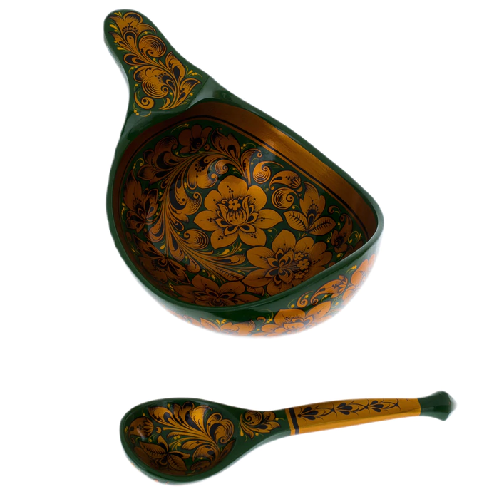 Set of "Peasant" 14 items, khokhloma