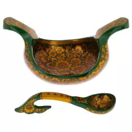 Набор "Крестьянский" 14 предметов, на 6 персон, Хохлома