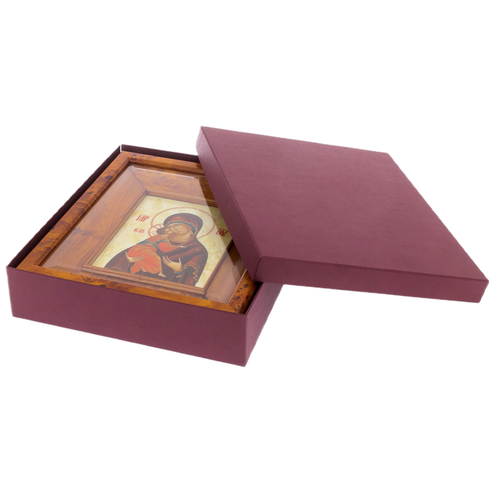 Icon on natural mother-of-pearl "Our Lady of Vladimir" in Kyoto