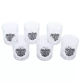 A set of vodka glasses "Coat of Arms of the Russian Federation" for 6 people