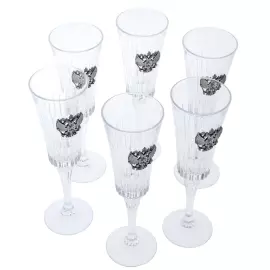A set of champagne glasses "Coat of Arms of the Russian Federation" for 6 people