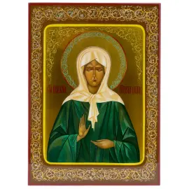 Икона «Матрона Московская» Хохлома