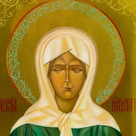 Икона «Матрона Московская» Хохлома