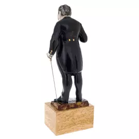 Statuette made of porcelain and Karelian birch "Winston Churchill"