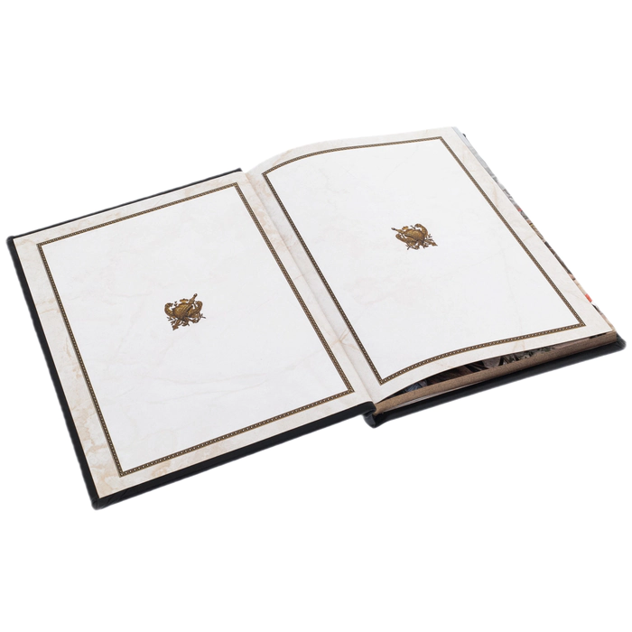 The leather-bound book "The Great Military Leaders of Russia"