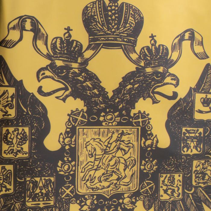 Painting on gilded brass "Double-headed Eagle"