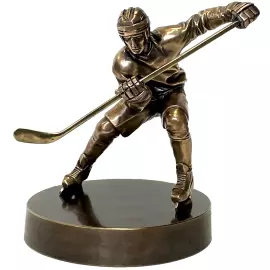 Авторская скульптура из бронзы "Хоккеист"