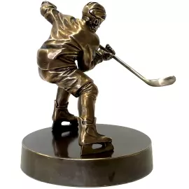 Авторская скульптура из бронзы "Хоккеист"